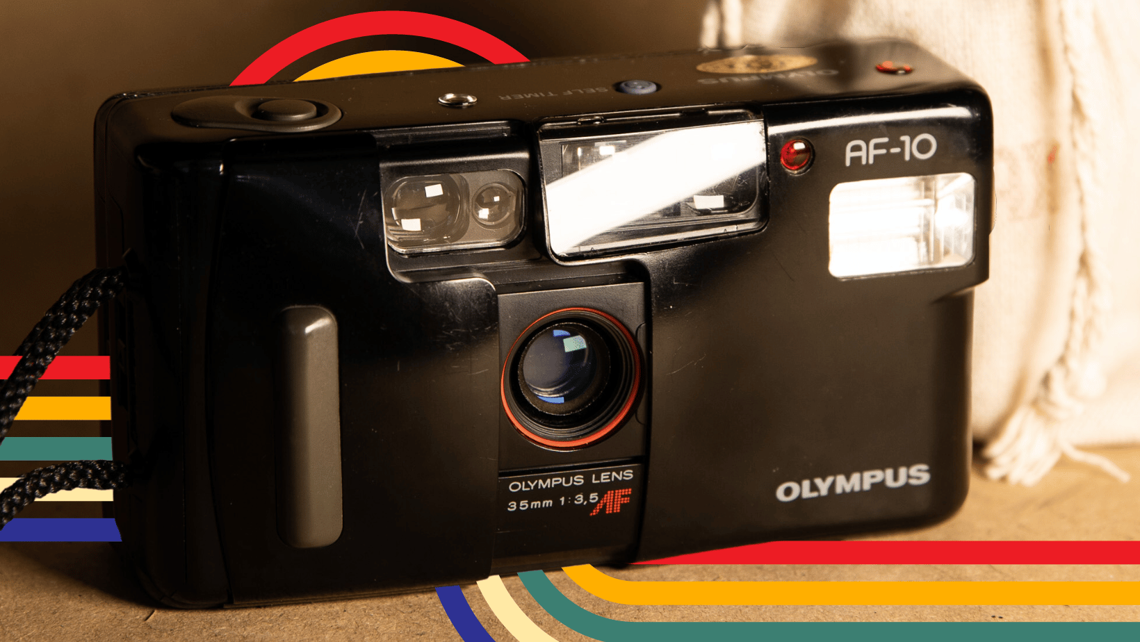 Olympus AF-10 35mm Film Auto-Focus Compact Camera with case shops – Tested and Very Good Condition - c.1987