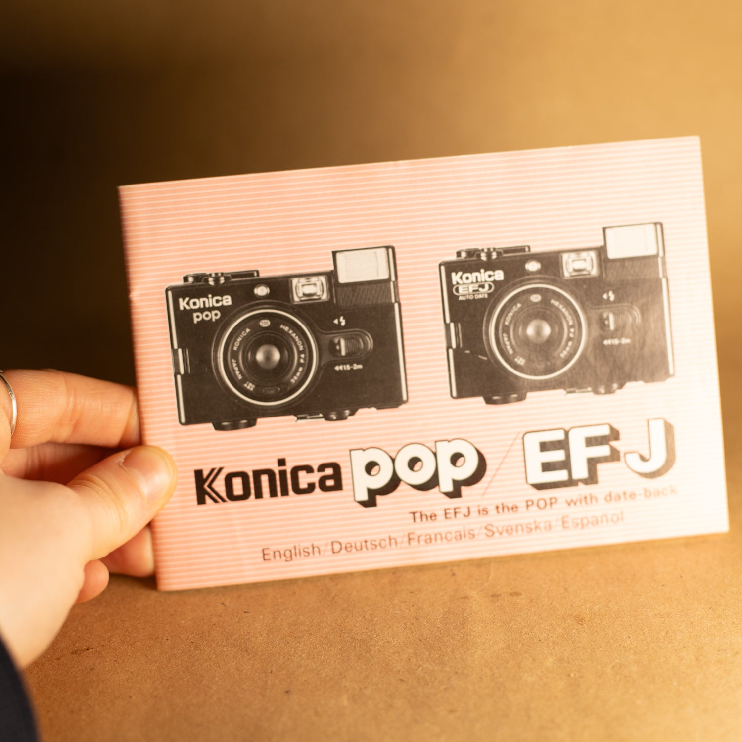 Konica EFJ (Konica Pop) Auto Date 35mm Compact Camera with case and lens on sale cap – Very good condition and tested c.1988