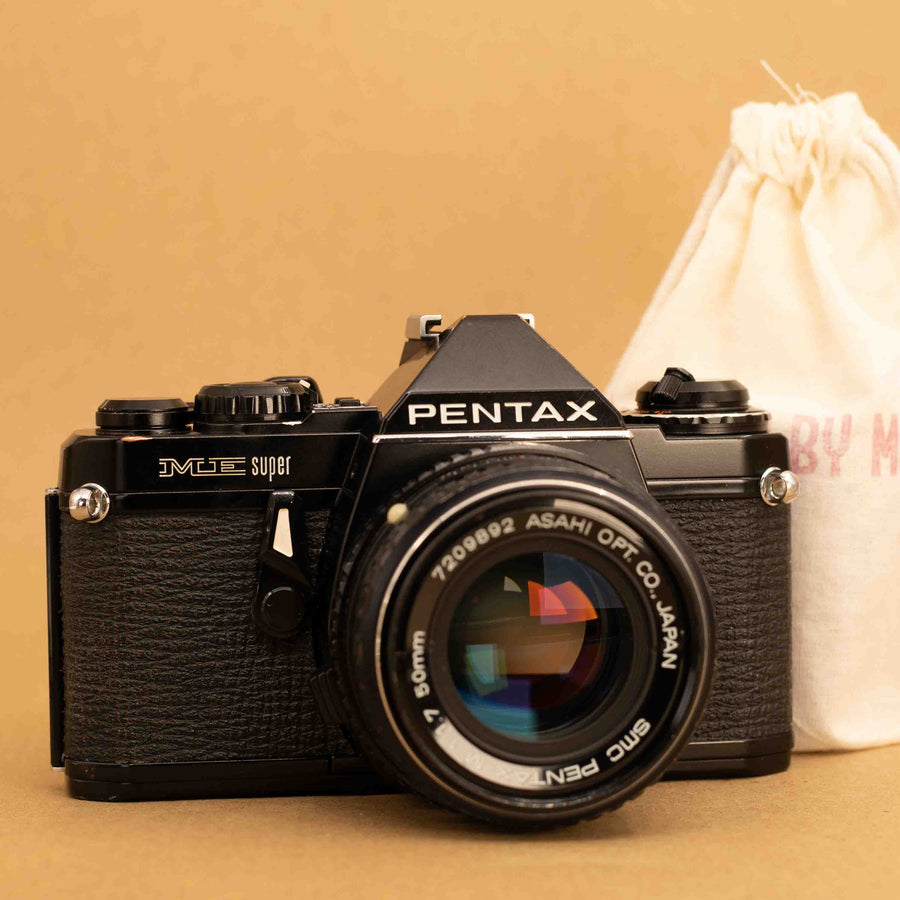 Black Pentax ME Super with 50mm f/1.7 Lens