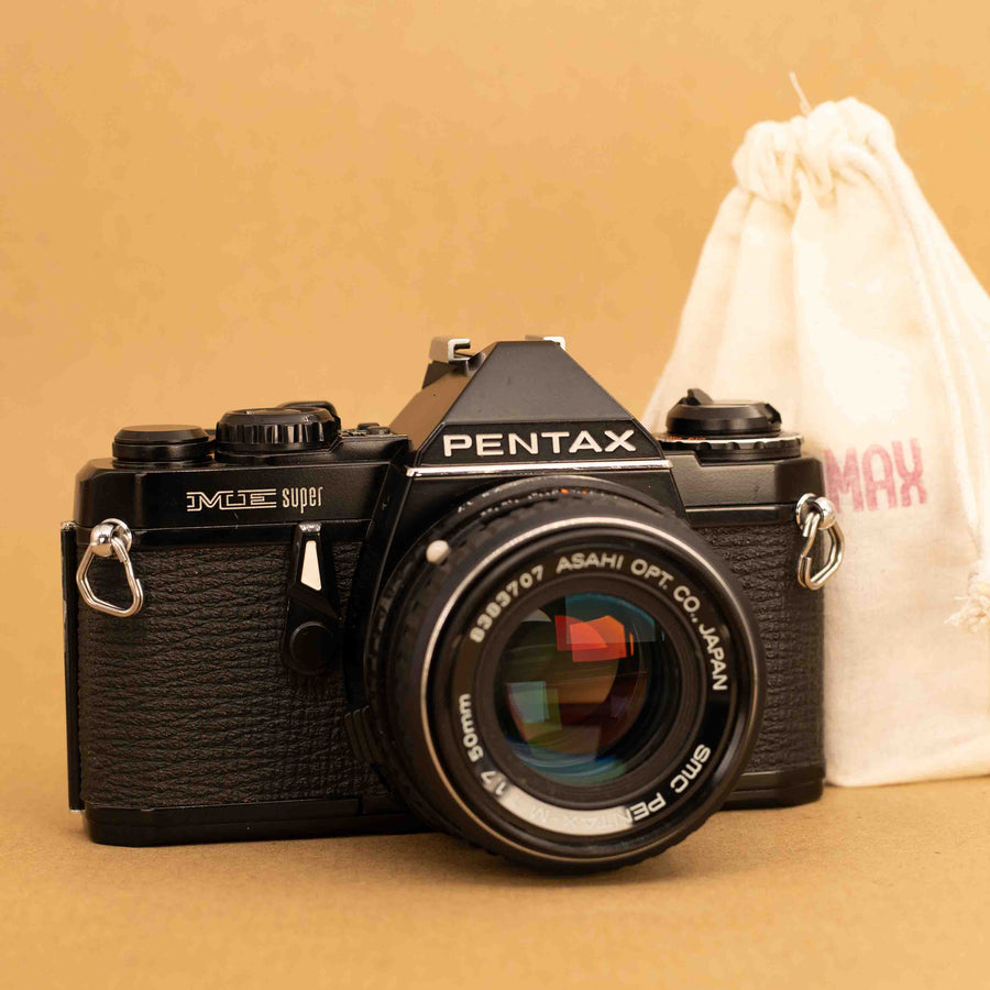 Black Pentax ME Super with 50mm f/1.7 Lens