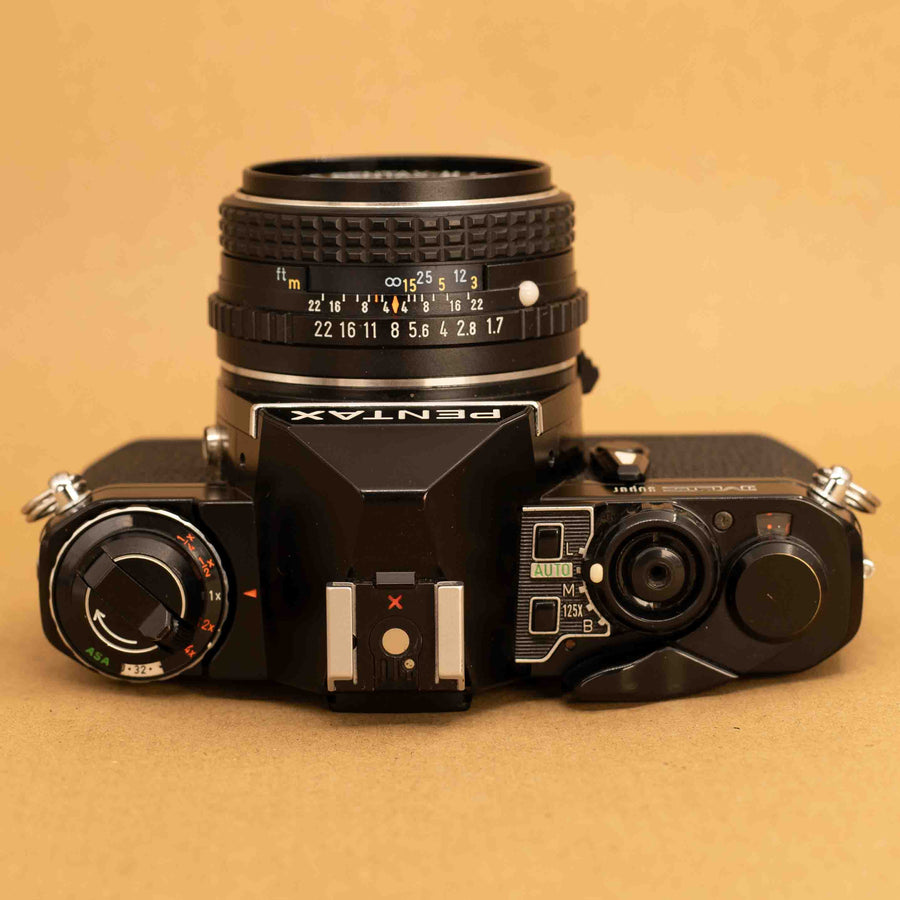 Black Pentax ME Super with 50mm f/1.7 Lens