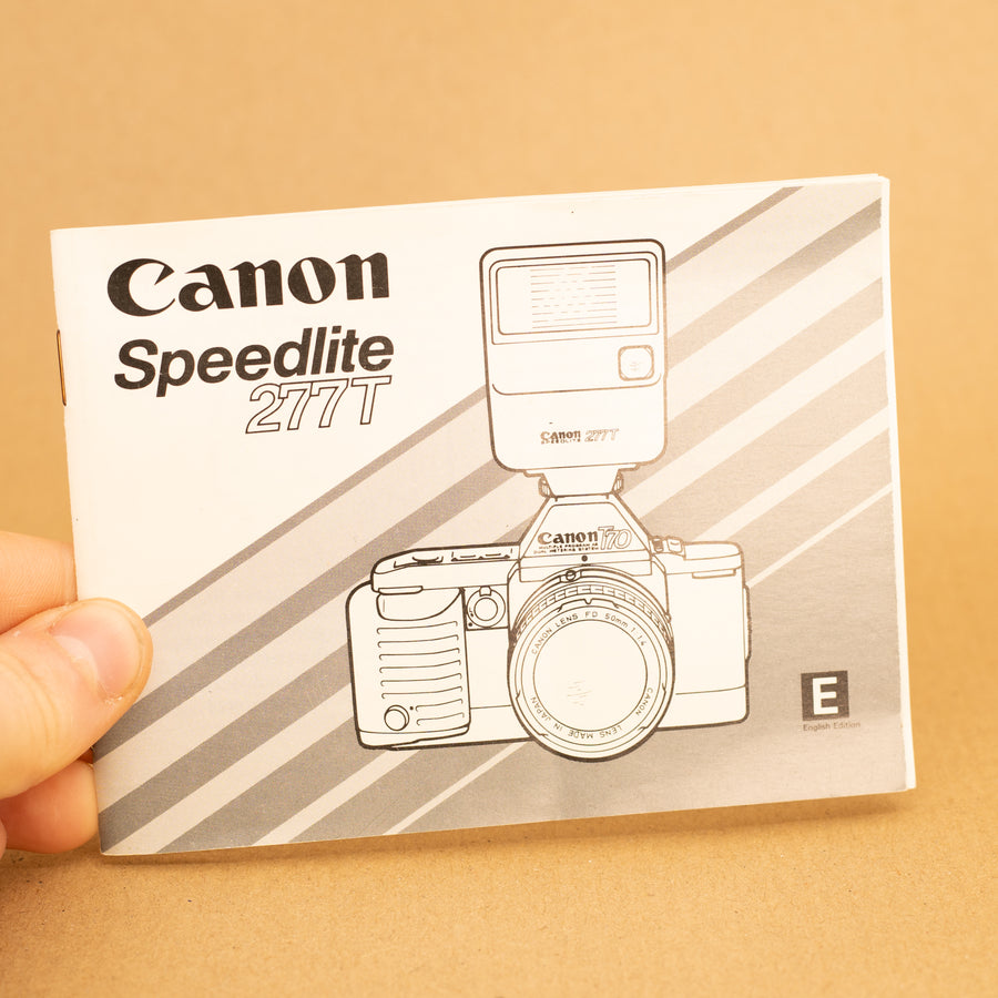 Original Canon Speedlite 277T Flash Instruction Manual