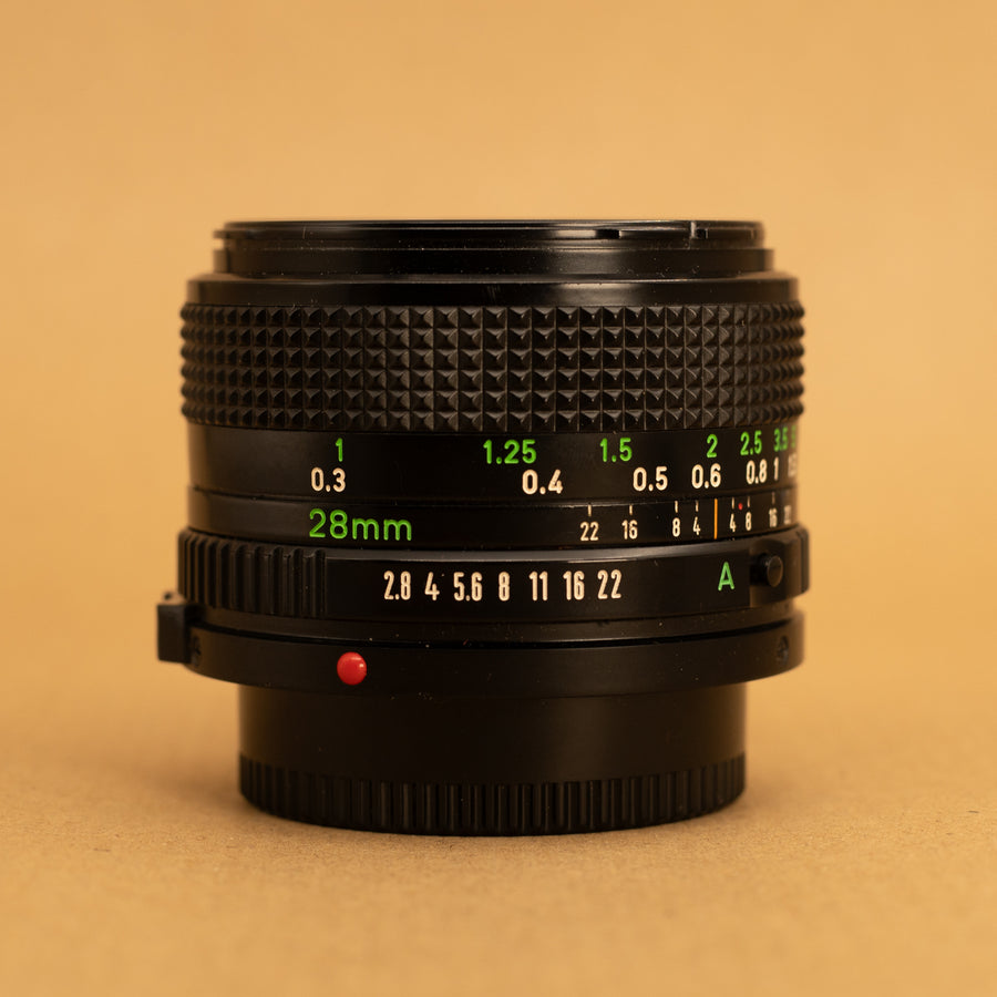 Objectif Canon 28 mm f/2.8 pour monture Canon FD