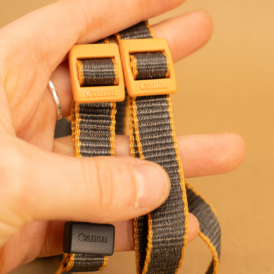 Canon Orange and Grey Neck Strap