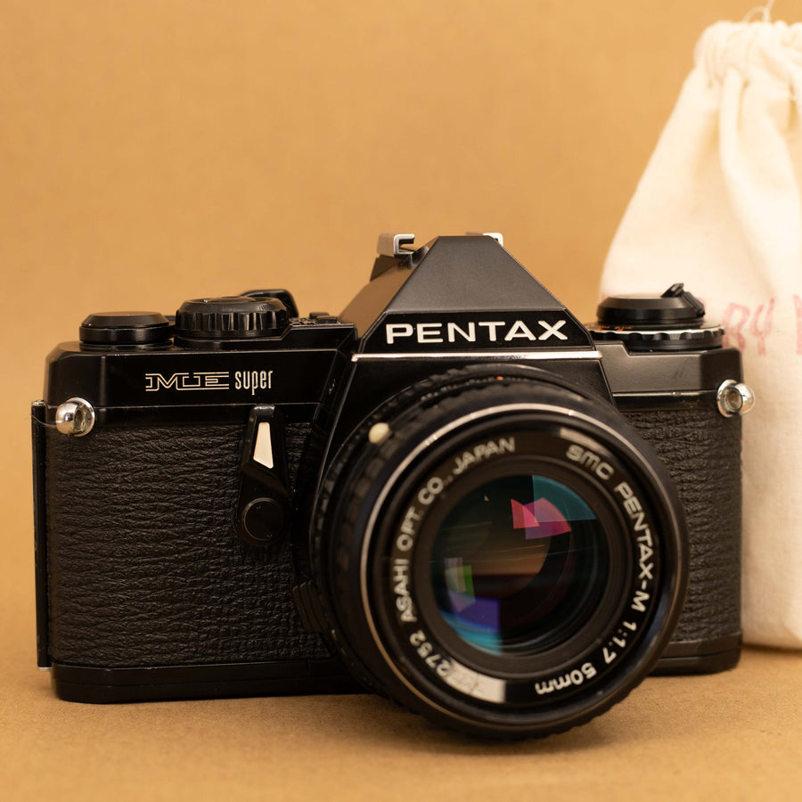 Black Pentax ME Super with 50mm f/1.7 Lens