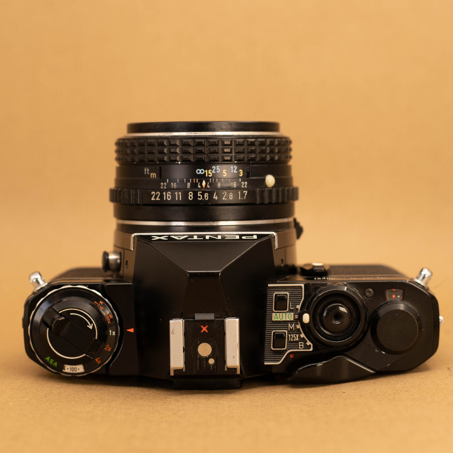 Black Pentax ME Super with 50mm f/1.7 Lens